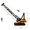 Top Race 15 Channel Remote Control Crane, Proffesional Series, 1:14 Scale - Battery Powered RC Construction Toy Crane with Heavy Metal Hook (TR-214)