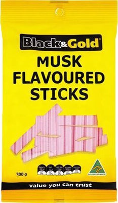 Black and Gold Musk Flavoured Sticks 200g