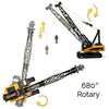 Top Race 15 Channel Remote Control Crane, Proffesional Series, 1:14 Scale - Battery Powered RC Construction Toy Crane with Heavy Metal Hook (TR-214)