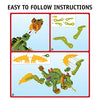Bloco Toys Combat Dragon | STEM Toy | Fantasy Mythical Creatures | DIY Building Construction Set (155 Pieces)