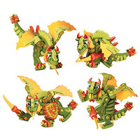 Bloco Toys Combat Dragon | STEM Toy | Fantasy Mythical Creatures | DIY Building Construction Set (155 Pieces)