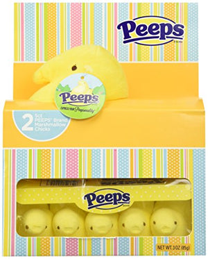Peeps Marshmallow Chicks with Special Plush (Yellow) (10 Chicks )