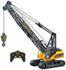 Top Race 15 Channel Remote Control Crane, Proffesional Series, 1:14 Scale - Battery Powered RC Construction Toy Crane with Heavy Metal Hook (TR-214)