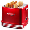 Nostalgia RHDT800RETRORED Four Dogs & Buns Pop-Up Toaster, 4-Hot Dogs, Retro Red