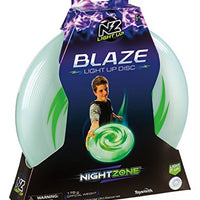 NightZone Horizon Light Up Disc by Toysmith - Flying Disk Toy with LED Lights for Outdoor Active Play Sport of Catch - A Great Gift for Kids & Teens, Boys & Girls