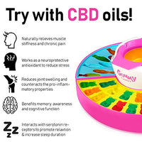 Nostalgia GCM600 Electric Giant Gummy Bear, Fish and Worm Maker Try with your own CBD Oil, Pink