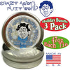 Crazy Aaron's Thinking Putty Mini Tins "Winter Wonderland" White Glitter, "North Star" Glow in the Dark & "Rudolph's Nose" Red Glitter Holiday (Christmas) Gift Set Bundle - 3 Pack (Limited Edition)