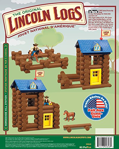 LINCOLN LOGS Horseshoe Hill Station 83 Pieces Ages 3+