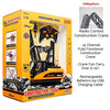 Top Race 15 Channel Remote Control Crane, Proffesional Series, 1:14 Scale - Battery Powered RC Construction Toy Crane with Heavy Metal Hook (TR-214)