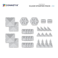CONNETIX Clear Starter Pack, 34 Pieces