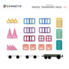 Connetix Magnetic Tiles Pastel Transport Pack, 50 Pieces