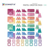 CONNETIX Magnetic Tiles Pastel Creative Pack, 120 Pieces