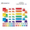 CONNETIX Magnetic Tiles Rainbow Creative Pack,102 Pieces