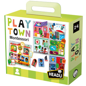 Headu Play Town Montessori, Educational Toys for Boys and Girls Ages 2-4 Years Old, Toddler Learning Toys, Teacher Homeschool Supplies, Birthday