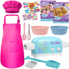 Ultimate Easy Baking Oven Bundle For Kids With 20 Items - Oven, 2 Refill Mixes, Apron, Hat, 2 Bowls, Spatula, Whisk, 9 Stickers, Baking Pan & Tool (Heroic Hot Pink Bundle)