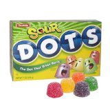 Sour Dots Candy 7 Ounce Theater Size Packs 12 Boxes