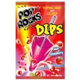 Red Sour Strawberry Pop Rocks Dips Candy Packs 1 Count