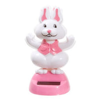 Solar Powered Dancing Easter Bunny - Pink