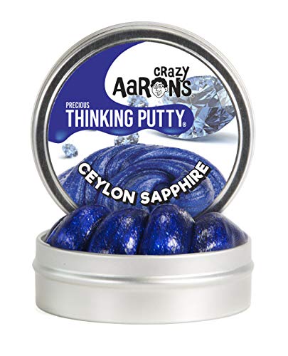 Crazy Aaron's Thinking Putty 1.6 oz Tin - Precious Metals Ceylon Sapphire - Sparkle Putty, Soft Texture - Never Dries Out