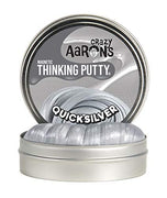 Crazy Aaron's Thinking Putty 4" Tin (3.2 oz) Quicksilver - Magnetic Putty - Magnet Included - Never Dries Out