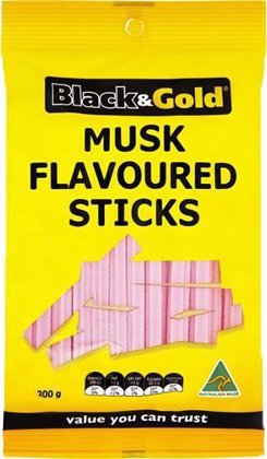 Black and Gold Musk Flavoured Sticks 200g