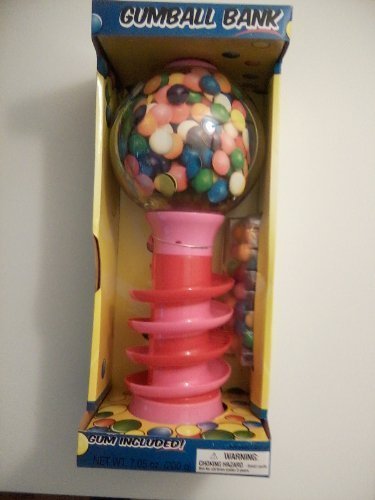 Dubble Bubble 18 inch Spiral Fun Gumball Machine Bank - Pink by Shermag