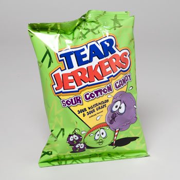 Tear Jerkers Sour Cotton Candy, 2.1-Ounce Packages (Pack of 24)