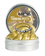 Crazy Aaron's Thinking Putty (1.6 oz) Precious Metals - Good as Gold - Soft Texture, Never Dries Out
