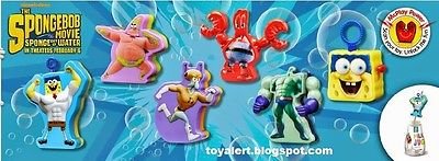 MCDONALDS SPONGEBOB OUT OF WATER HAPPY MEAL TOYS - COMPLETE SET PRE-ORDER