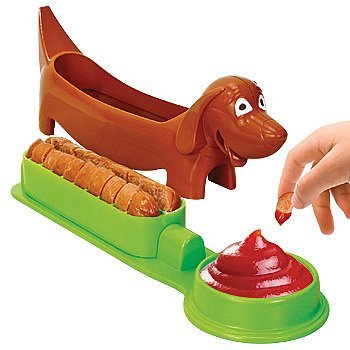 Hot Dog Slicer Slic'r Cutter Dachshund Wiener Dog with Tray