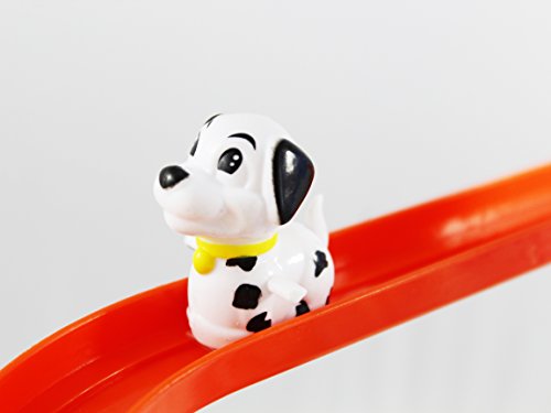  Haktoys Dalmatian Spotty Dog Chasing Playset, Playful Roller  Coaster, Puppy Race Track Set with Flashing Lights, Music On/Off Switch for  Quiet Play, Safe and Durable Toy for Toddlers and Kids 