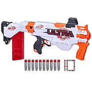 NERF Ultra Focus Motorized Blaster, 10-Dart Clip, 10 AccuStrike Ultra Darts, Stock, Compatible Only Ultra Darts (Amazon Exclusive)