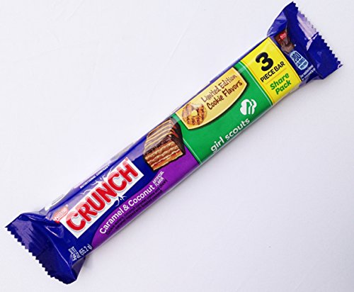 Nestle Crunch Girls Scout Cookie Flavor Candy Bar Caramel & Coconut 1.95 Oz. (Pack of 2)