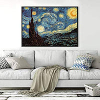 Powza Classic Oil Paintings 1000 Pieces Jigsaw Puzzle - The Starry Night, Artwork Art Large Size Jigsaw Puzzle Toy for Educational Gift Home Decor(27.6 in x 19.7 in)