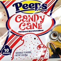 Candy Cane Peeps Flavored Marshmallow .3 Oz 10 Chicks