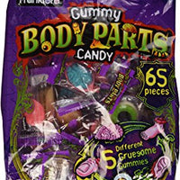 Frankford Gummy Body Parts Candy 60 Pieces Halloween Individually Wrapped