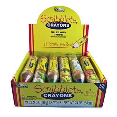 BEE INTERNATIONAL Scribblets Crayon with Candy, 12 Count