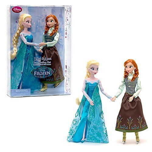 Disney Frozen Princess Elsa & Anna Ice Skating Doll Set 11.5"