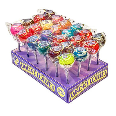 Linda's Lollies Gourmet Lollipops 24 Count Box Assorted Flavors - Nut, Gluten & Dairy Free - No Fat