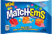 Match-Ems Gummies Candy From Bazooka, Mix, Halloween Share Pack Assorted Sour & Fruit Flavors, 3.8 Oz, 16Count