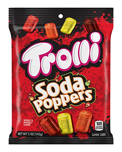 Trolli Soda Poppers Gummy Candy, 5 Ounce Bag, (Pack Of 12)