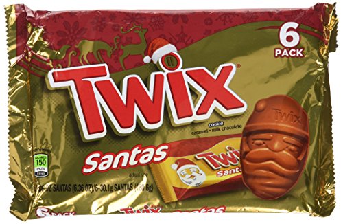 Twix 6 Piece Santa Shaped Candy Bars (Pack of 2)