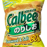 Calbee Potato Chips Seaweed/Salt, 2.8-Ounce Units (Pack of 12)