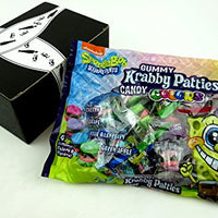 SpongeBob SquarePants Gummy Krabby Patties Candy Colors, 6.34 oz Bag in a Gift Box