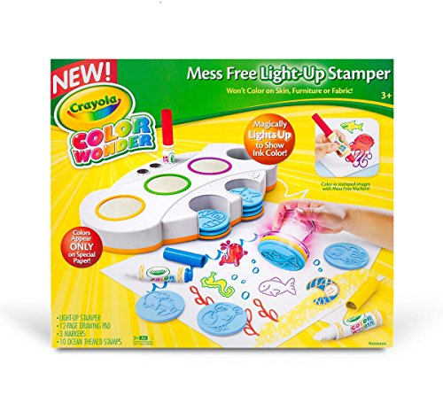 Crayola Color Wonder Mess Free Light-Up Stamper, Gift for Kids, Ages 3, 4, 5, 6