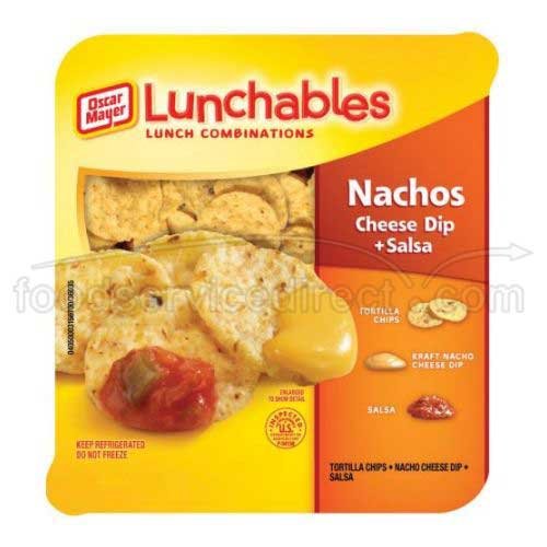 Kraft Oscar Mayer Lunchable Cheese Dip and Salsa Nacho, 4.4 Ounce -- 16 per case.