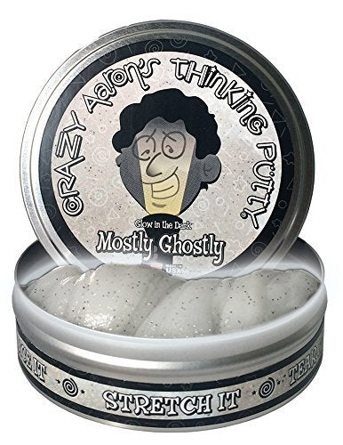 Crazy Aaron's Thinking Putty, 3.2 Ounce, Glow in the Dark Mostly Ghostly