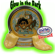 Crazy Aaron's Thinking Putty Exclusive "Scorpion Skin" Glow In The Dark 3.2oz Tin (Creamy Amber/Bright Green)