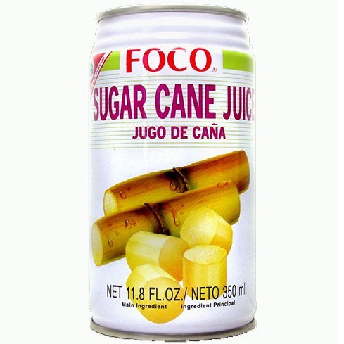 Six pack of Foco Sugar Cane Juice Drink 11.8 Oz - 350 ml Cans
