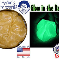 Crazy Aaron's Thinking Putty Exclusive "Scorpion Skin" Glow In The Dark 3.2oz Tin (Creamy Amber/Bright Green)